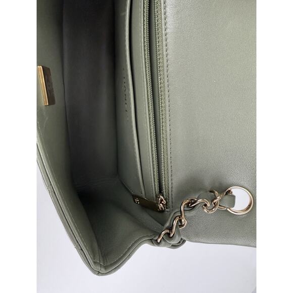 Chanel Lambskin Quilted Mini Rectangular Flap Bag Green B-4 - Picture 13 of 16